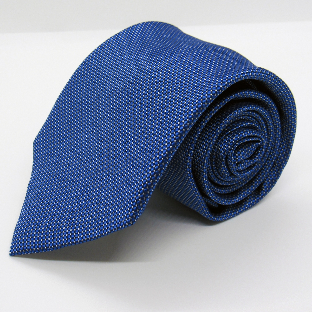 Nautica Men's Woven Neck Tie; Blue, Black, Silver